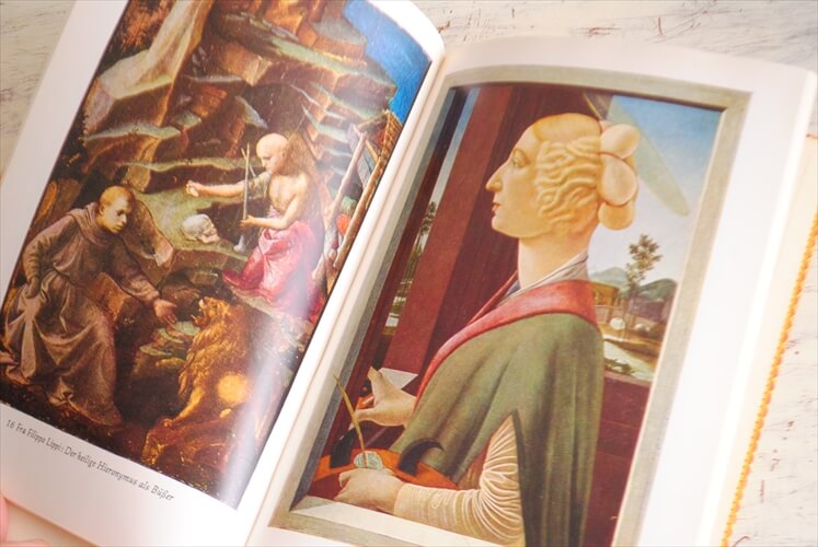 ドイツ インゼル文庫 630番 イタリアの板絵集 作品集 洋書 アンティークブック Insel ディスプレイ 古書 本
