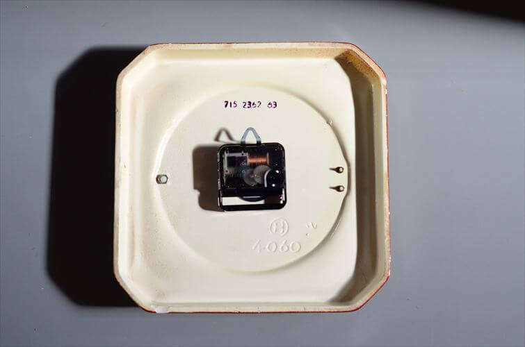 ドイツ製 Kienzle きれいなブラウン陶器 壁時計 新品クウォーツ交換済み 電池式 壁掛け時計 セラミック アンティーク