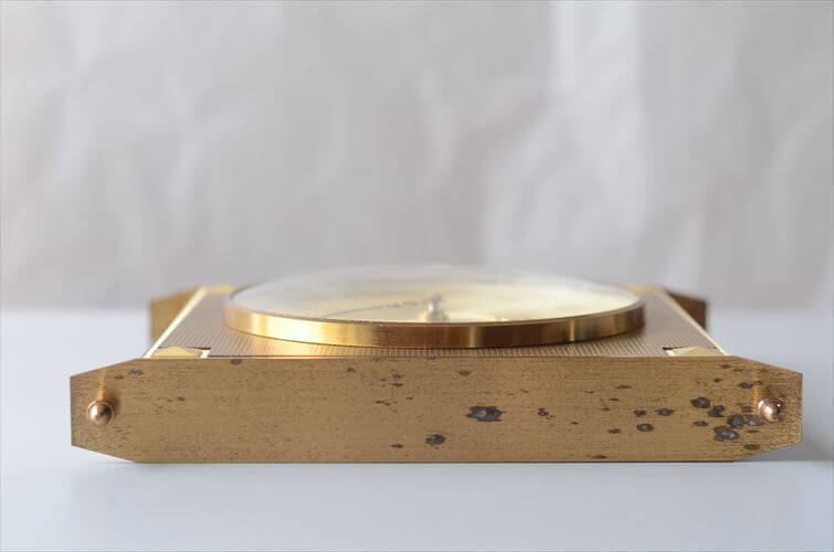 ドイツ製 Junghans 真鍮ｘゴールドトーンがきれいな壁時計 ユンハンス 電池式 壁掛け時計 ヴィンテージ