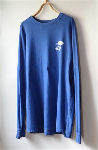 USA古着 KANSAS Univ JAYHAWKS カレッジ ロンT メンズM 長袖Tシャツ ブルー 大学 アメリカ古着