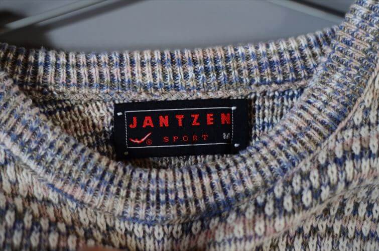 USA古着 90年代 Jantzen 好配色なコットンニット セーター サイズM ジャンセン アメリカ古着 ヴィンテージ
