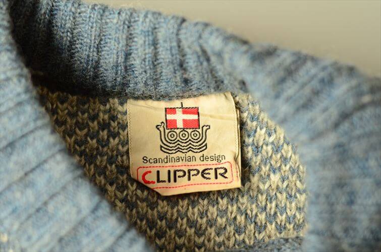 デンマーク製 CLIPPER 雪柄ノルディック セーター 52/L 北欧 ウールニット EU古着 メンズ ヴィンテージ