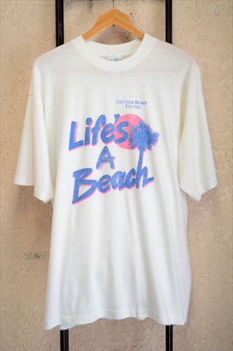 80-90's ヴィンテージ Life's a Beach Tシャツ sizeXXL USA製 サーフ ビーチ メンズ レディース 古着