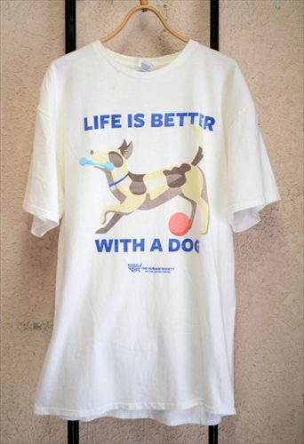 90's ヴィンテージ かわいい犬のプリント Tシャツ sizeL ドッグ アニマル Tee メンズ レディース 古着