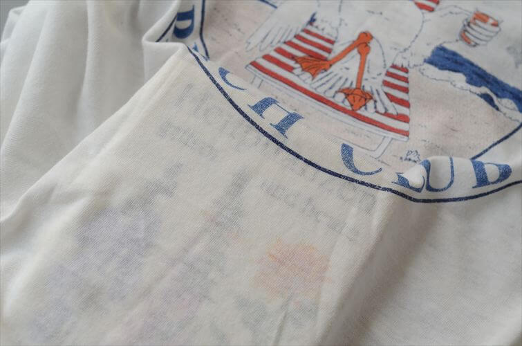 80's ヴィンテージ ビーチでリラックスするカモメ Tシャツ sizeXL ONIETA ホワイト メンズ レディース 古着
