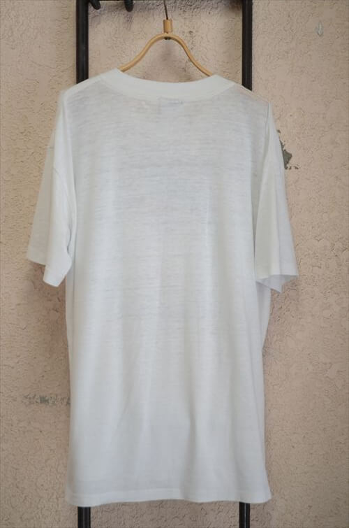 80's ヴィンテージ ビーチでリラックスするカモメ Tシャツ sizeXL ONIETA ホワイト メンズ レディース 古着