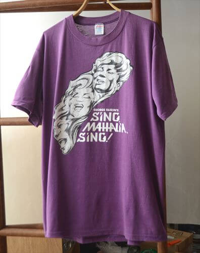 80'sヴィンテージ Mahalia Jackson Tシャツ サイズL マヘリアジャクソン ゴスペルTee USA製 パープル
