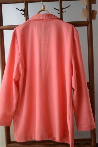 USA古着 80-90年代 1B リネンタッチのサマージャケット リゾートブレザー ピンク レディース アメリカ古着