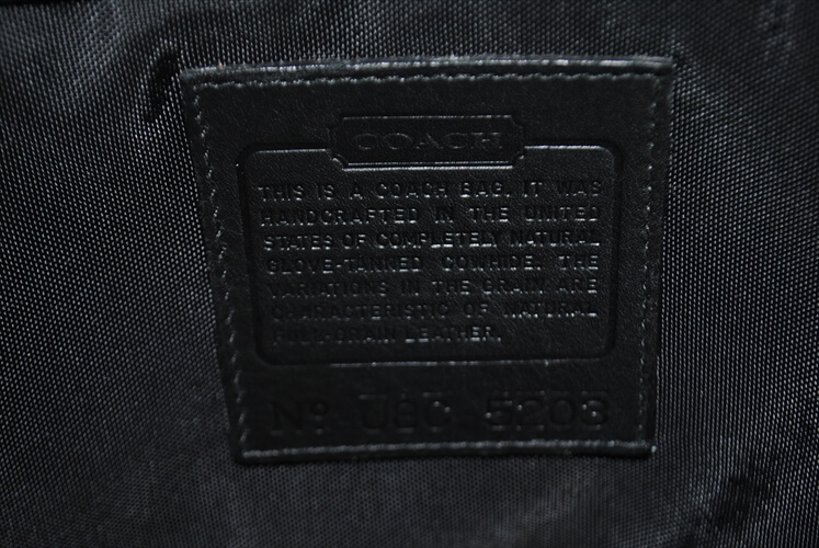 訳あり USA製 COACH コーチ 本革レザー ブリーフケース ビジネスバッグ ブラック 黒色 メンズ オールドコーチ