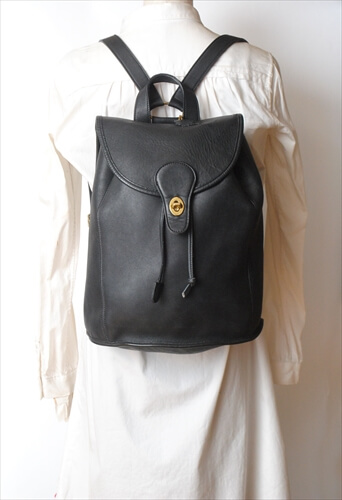 USA製 COACH オールドコーチ レザー リュック バックパック 本革 ダークネイビー 紺色 メンズ コーチ レディース_211013