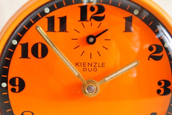 ドイツ製 ヴィンテージ KIENZLE DUO 手巻き 目覚まし時計 キンツレー ゼンマイ式 アンティーク時計 アナログ おしゃれ