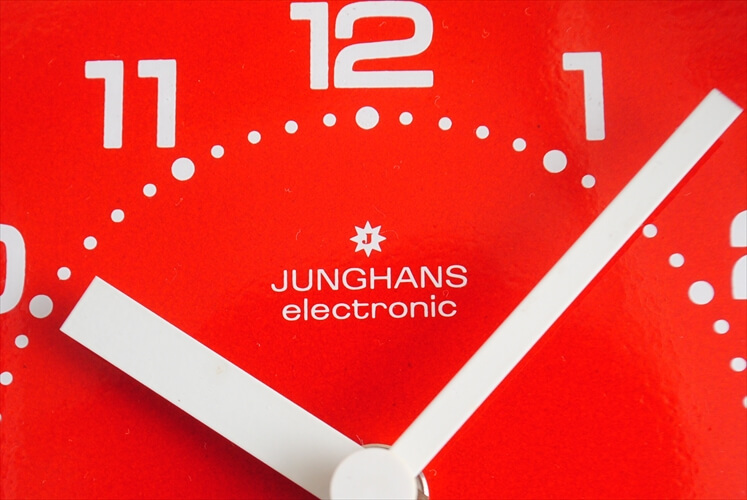 メンテ済み ドイツ製 Junghans 陶器フレーム 壁時計 電池式 ユンハンス 壁掛け時計 セラミック キッチンクロック アンティーク