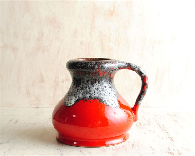西ドイツ製 ヴィンテージ Jopeko 陶器の花瓶 Fat lava 花器 一輪挿し ミッドセンチュリー期 フラワーベース アンティーク_220726