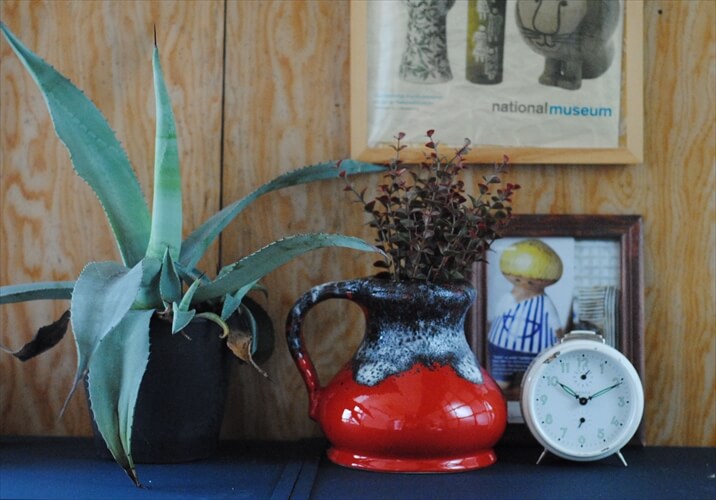 西ドイツ製 ヴィンテージ Jopeko 陶器の花瓶 Fat lava 花器 一輪挿し ミッドセンチュリー期 フラワーベース アンティーク_220726