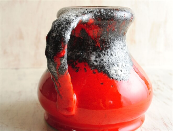 西ドイツ製 ヴィンテージ Jopeko 陶器の花瓶 Fat lava 花器 一輪挿し ミッドセンチュリー期 フラワーベース アンティーク_220726