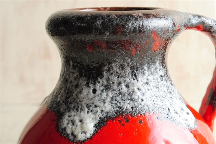 西ドイツ製 ヴィンテージ Jopeko 陶器の花瓶 Fat lava 花器 一輪挿し ミッドセンチュリー期 フラワーベース アンティーク_220726