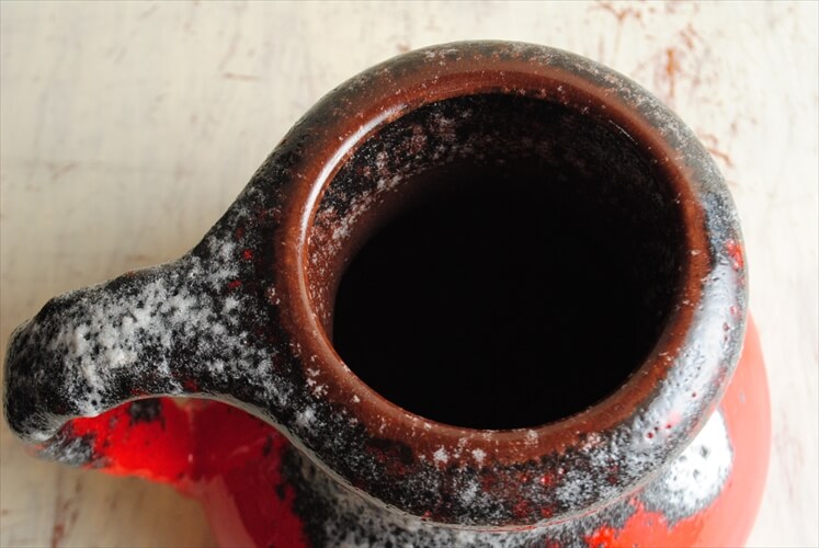 西ドイツ製 ヴィンテージ Jopeko 陶器の花瓶 Fat lava 花器 一輪挿し ミッドセンチュリー期 フラワーベース アンティーク_220726