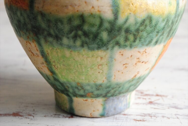 西ドイツ製 ヴィンテージ JASBA KERAMIK 陶器の花瓶 花器 一輪挿し ミッドセンチュリー期 フラワーベース アンティーク_230412