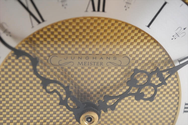 ドイツ製 JUNGHANS 真鍮の置き時計 マントルクロック 電池式 ユンハンス ヴィンテージ アンティーク