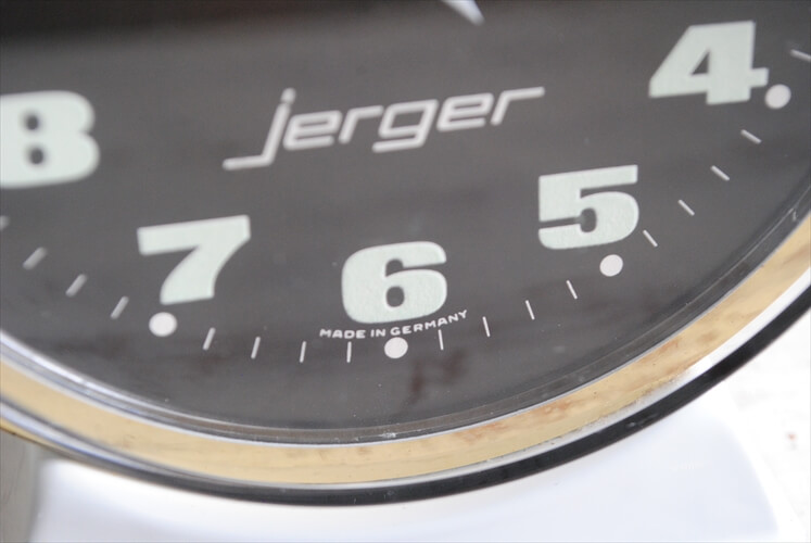 ドイツ製 ヴィンテージ Jerger 手巻き 目覚まし時計 ゼンマイ式 時計 置き時計 アナログ アンティーク