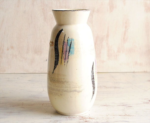 西ドイツ製 ヴィンテージ Bay Keramik 陶器の花瓶 花器 一輪挿し ミッドセンチュリー期 フラワーベース アンティーク_230508