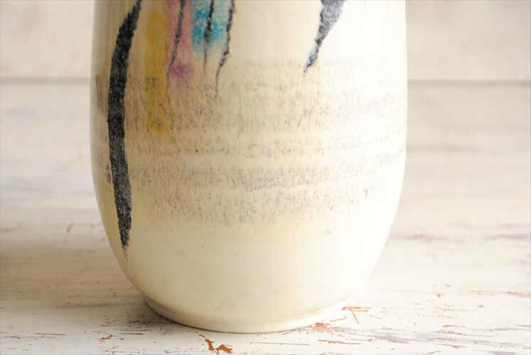 西ドイツ製 ヴィンテージ Bay Keramik 陶器の花瓶 花器 一輪挿し ミッドセンチュリー期 フラワーベース アンティーク_230508