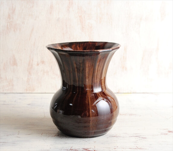 ドイツ製 ヴィンテージ Art Pottery 陶器の花瓶 花器 一輪挿し ミッドセンチュリー期 フラワーベース アンティーク_230606