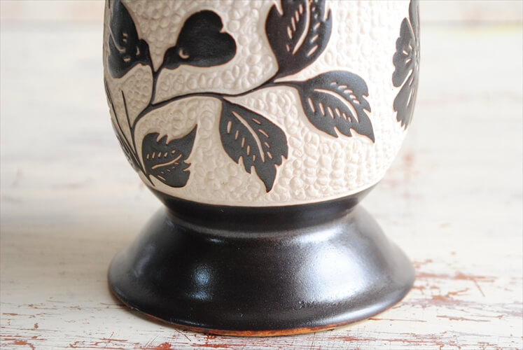 ドイツから ヴィンテージ 陶器の花瓶 花器 Art pottery フラワーポット 一輪挿し フラワーベース ミッドセンチュリー アンティーク_230613