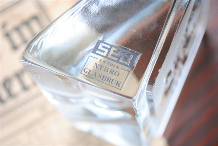 スウェーデン製 NYBRO GLASBRUK ガラスのロブスター オブジェ 北欧 エビ インテリア 置物 ペーパーウェイト アンティーク