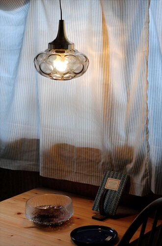 1960-70年代 デンマーク製 ヴィンテージ ペンダントライト スモークガラス 北欧 ミッドセンチュリー ランプ 照明 アンティーク