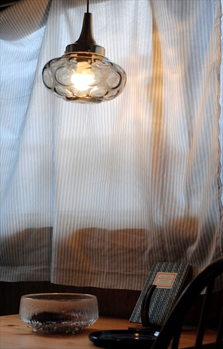 1960-70年代 デンマーク製 ヴィンテージ ペンダントライト スモークガラス 北欧 ミッドセンチュリー ランプ 照明 アンティーク