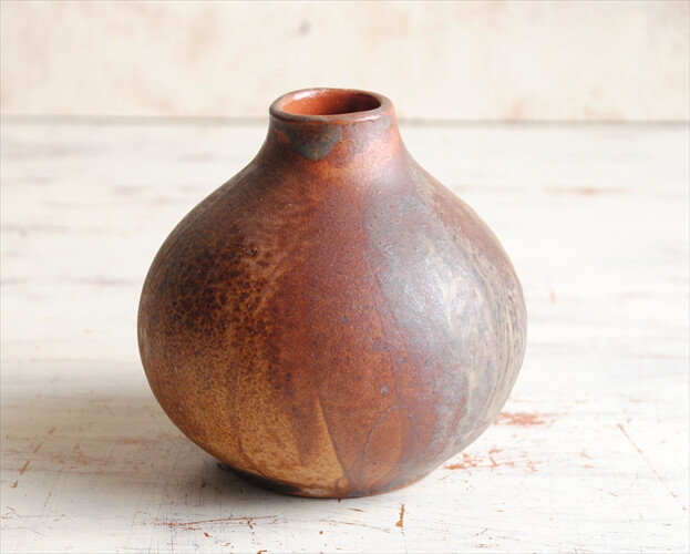 ドイツから ヴィンテージ 小ぶりな陶器の花瓶 花器 Art pottery フラワーポット 一輪挿し フラワーベース ミッドセンチュリー アンティーク_230712