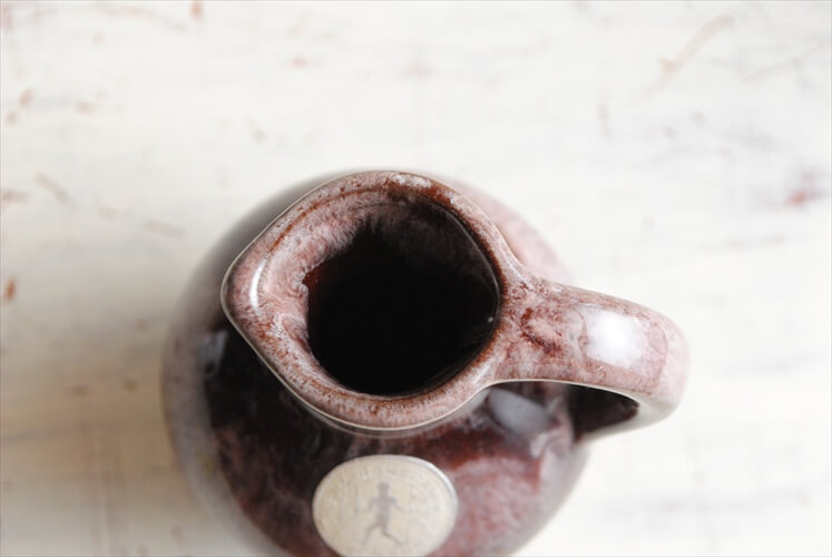 東ドイツ製 ヴィンテージ Harzer Keramik 小さな陶器の花瓶 花器 一輪挿し ミッドセンチュリー期 フラワーベース アンティーク_230714