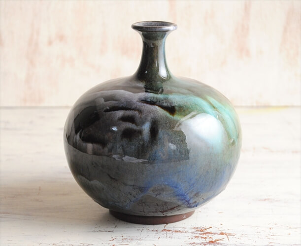 ドイツから ヴィンテージ 陶器の花瓶 花器 Art pottery  Fat Lava フラワーポット 一輪挿し フラワーベース ミッドセンチュリー アンティーク_230908