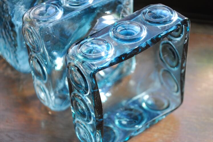 フィンランド製 Riihimaen Lasi/Riihimaki Kehra ガラスの花瓶 花器 リーヒマエンラシ ケーラ 北欧 アンティーク　ヴィンテージ