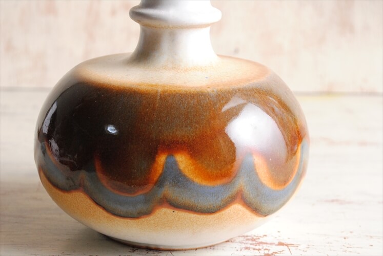 東ドイツ製 VEB Haldensleben 陶器の花瓶 Fat Lava 花器 一輪挿し ミッドセンチュリー期 フラワーベース ヴィンテージ アンティーク