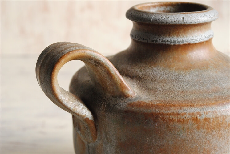 ドイツから ヴィンテージ 陶器の花瓶 花器 Art pottery フラワーポット 一輪挿し フラワーベース ミッドセンチュリー アンティーク_240109