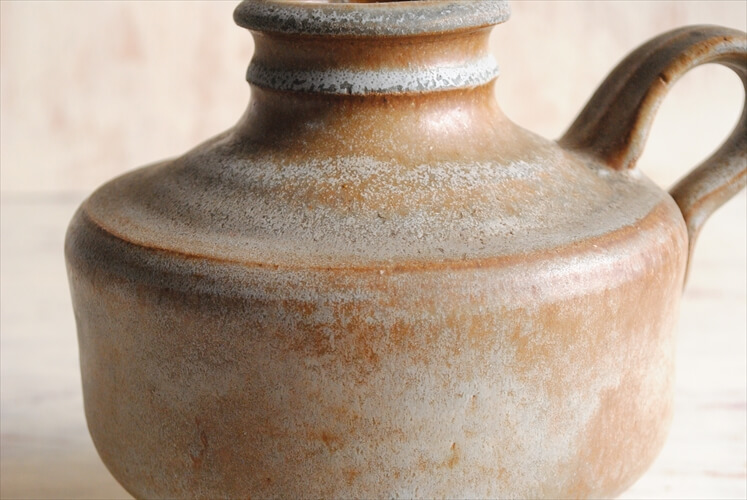 ドイツから ヴィンテージ 陶器の花瓶 花器 Art pottery フラワーポット 一輪挿し フラワーベース ミッドセンチュリー アンティーク_240109