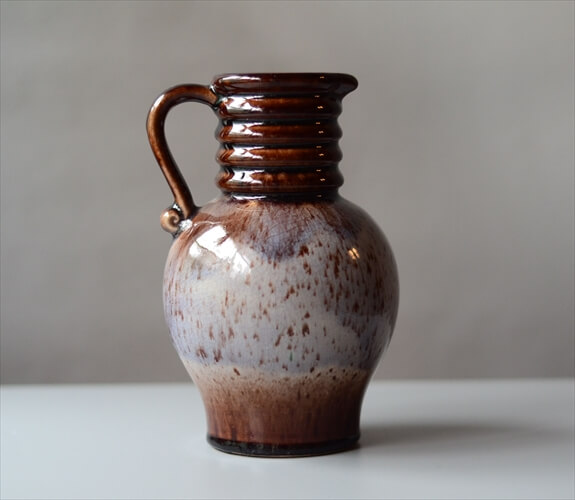 西ドイツ製 ヴィンテージ Scheurich窯 陶器の花瓶 Fat Lava 花器 一輪挿し ミッドセンチュリー期 フラワーベース アンティーク_240305
