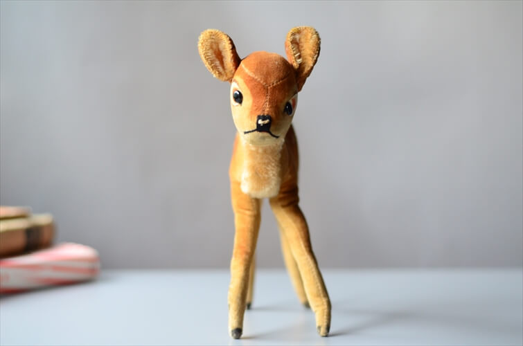 ドイツ製 Steiff ヴィンテージ かわいいバンビ 子鹿 ディズニー Disney Bambi ぬいぐるみ フィギュア アンティーク