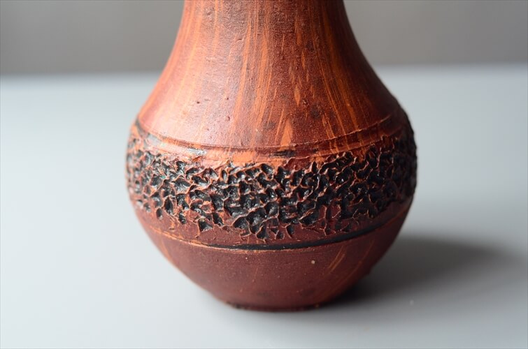ドイツから ヴィンテージ 陶器の花瓶 花器 Art pottery フラワーポット 一輪挿し フラワーベース ミッドセンチュリー アンティーク_240307