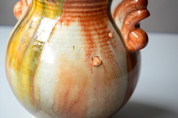 西ドイツ製 ヴィンテージ JASBA KERAMIK？ 陶器の花瓶 花器 一輪挿し ミッドセンチュリー期 フラワーベース アンティーク_240307