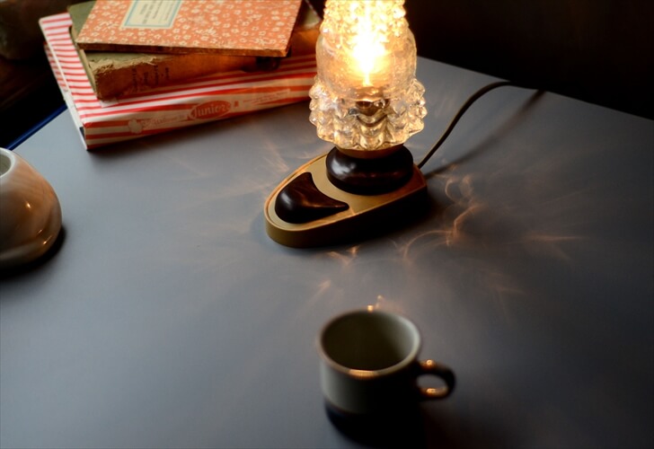 ドイツ製 1960-70年代 ガラス デスクランプ ミッドセンチュリー ベッドサイド ライト 照明 テーブル ヴィンテージ アンティーク