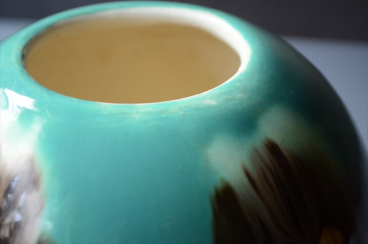 ドイツから ヴィンテージ 陶器の花瓶 花器 Art pottery フラワーポット 一輪挿し フラワーベース ミッドセンチュリー アンティーク_240314