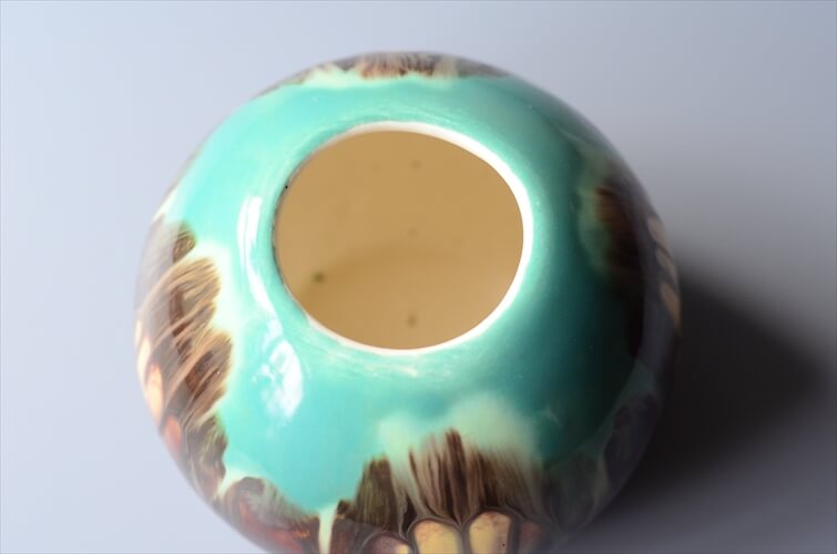 ドイツから ヴィンテージ 陶器の花瓶 花器 Art pottery フラワーポット 一輪挿し フラワーベース ミッドセンチュリー アンティーク_240314