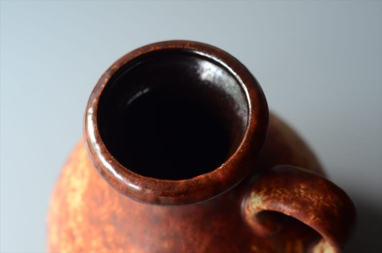 西ドイツ製 ヴィンテージ Scheurich窯 陶器の花瓶 Fat Lava 花器 一輪挿し ミッドセンチュリー期 フラワーベース アンティーク_240314