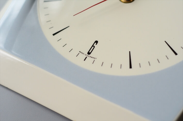 ドイツ製 Diehl レトロモダンな陶器の壁時計 新品クウォーツ交換済み 電池式 壁掛け時計 キンツレー セラミック アンティーク