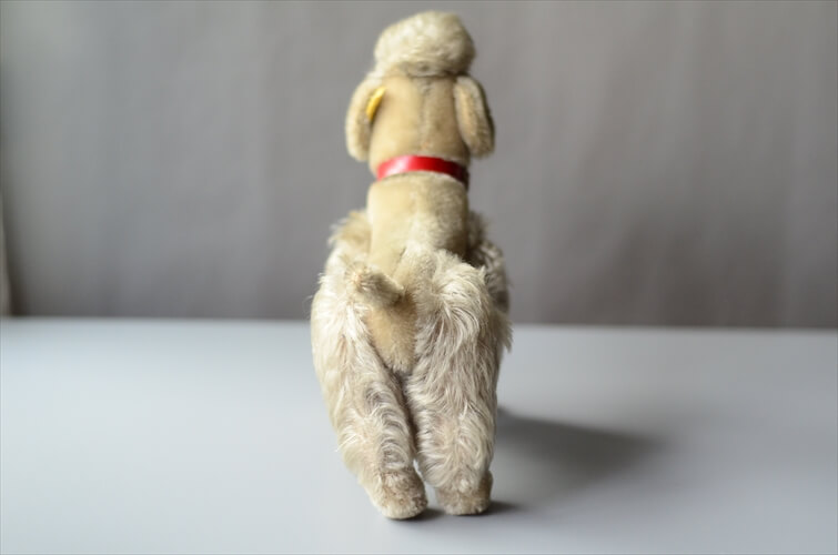 ドイツ製 Steiff ヴィンテージ グレーのプードル 足可動式 Snobby 犬 ドッグ ぬいぐるみ フィギュア アンティーク