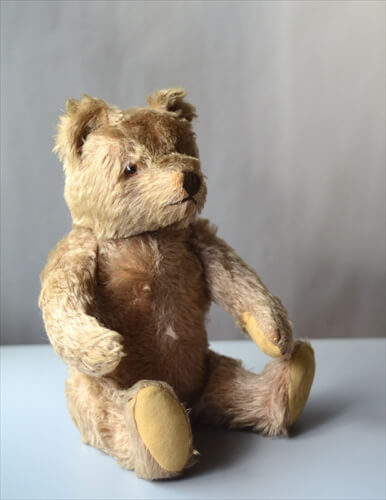 ドイツから ヴィンテージ テディベア Teddy Bear 全高37cm 手足可動式 ぬいぐるみ フィギュア アンティーク