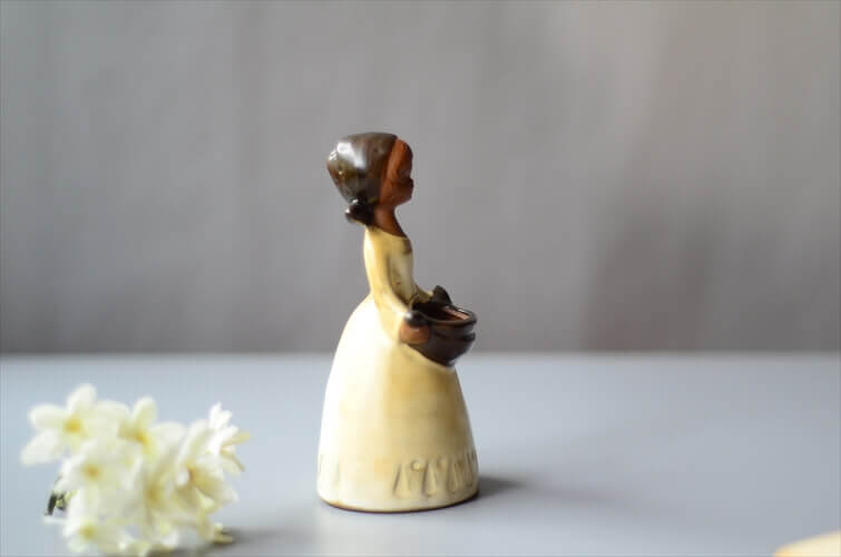 ドイツから届いた フラワーガール一輪挿し 陶器 花瓶 花器 北欧スウェーデンのJie gantoftaを彷彿 アンティーク